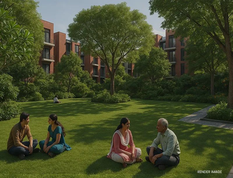 Central lawn